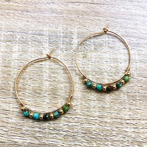 Créoles selma turquoise d'afrique