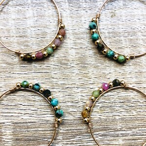 Créoles selma turquoise d'afrique