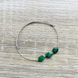 Bracelet candy rubis zoisite argenté
