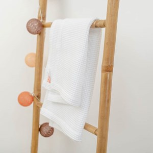 Couverture nid d'abeilles en coton bio