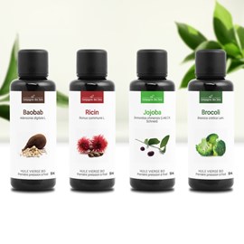 Assortiment cheveux - huiles végétales bio -
