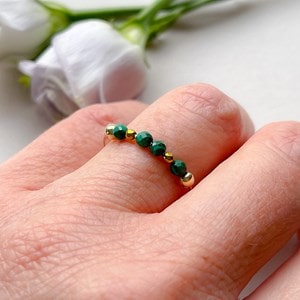 Bague lénora malachite