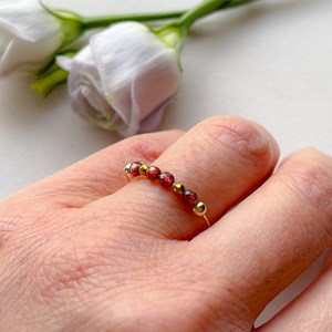Bague lénora grenat
