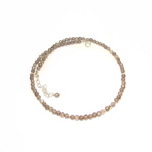 Collier quartz fumé argent 925