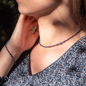 Bracelet paloma en pierres lapis-lazuli