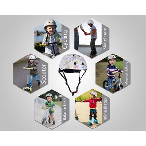 Casque enfant dino medium