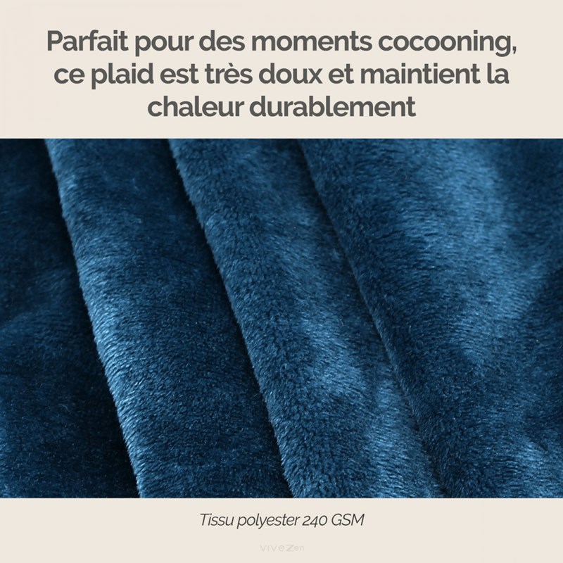 Plaid polaire - 150 x 200 cm (Vivezen) - Image 1