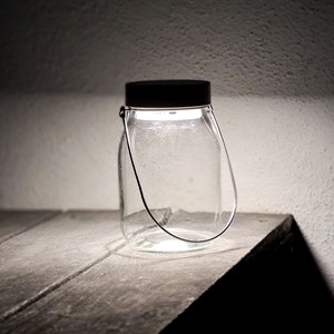 Lampe solaire pot de lait tactile rose