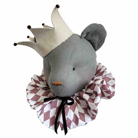 Trophée mural ours charles en lin