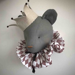 Trophée mural ours charles en lin