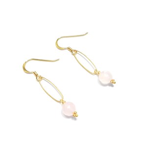 Boucles d'oreilles cunhatã quartz rose