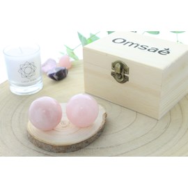Boules relaxation chinoises quartz rose