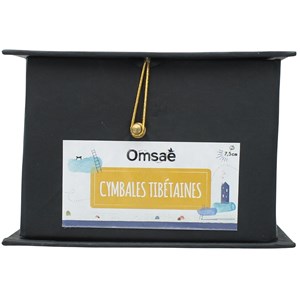 Cymbale tibétaine bronze gravure mantra