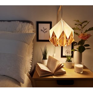 Suspension origami en ecowood - taille s