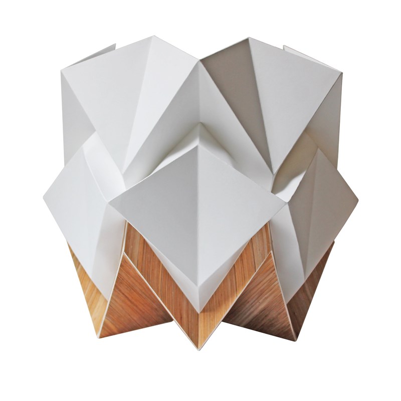 Tedzukuri atelier - Lampe de table origami ecowood taille m