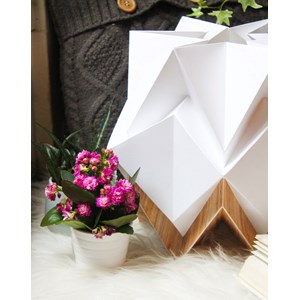 Lampe de table origami ecowood taille s