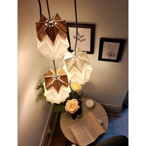 Petite suspension origami ecowood