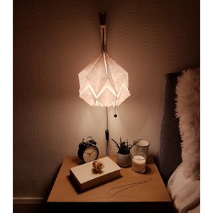 Applique bois suspension origami