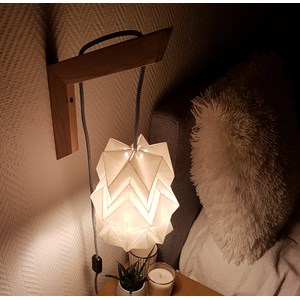 Applique bois petite suspension origami