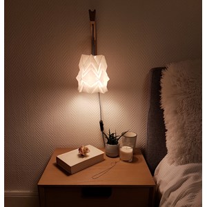 Applique bois petite suspension origami