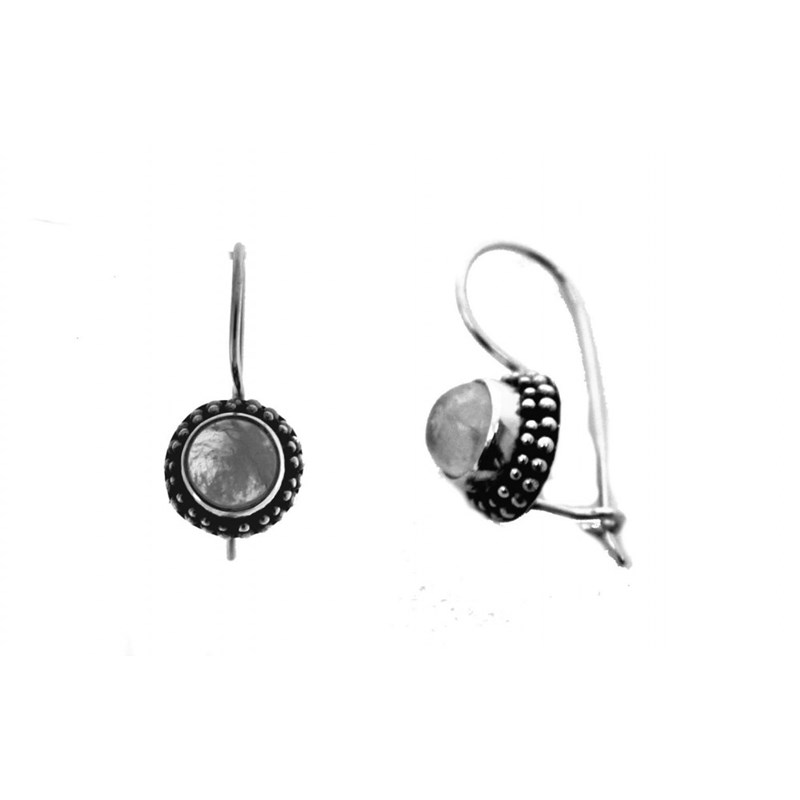 Bijoucolor - Boucles d'oreille pierre de lune