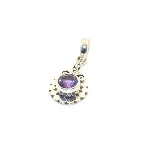 Pendentif en argent et amethyste facetté