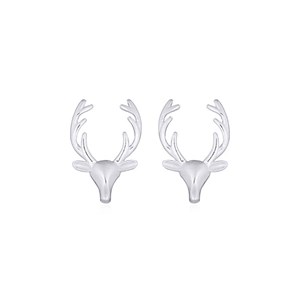 Puces en argent tête de cerf