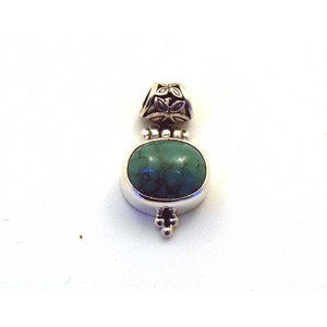 Pendentif en argent et turquoise