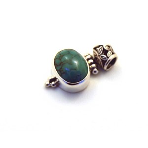 Pendentif en argent et turquoise