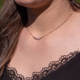 Collier piana en pierres améthyste