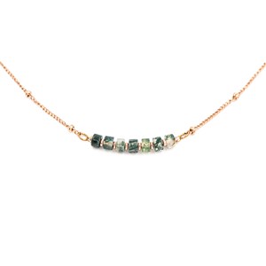Collier piana pierres agate aquatique