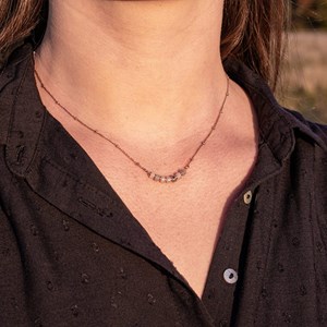 Collier piana en pierres labradorite