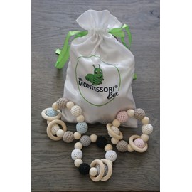 Mamontessoribox hochet bois crochet rose