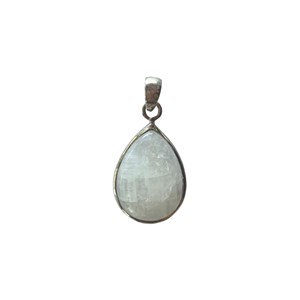 Pendentif goutte pierre de lune & argent