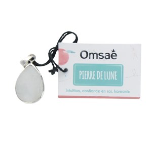 Pendentif goutte pierre de lune & argent