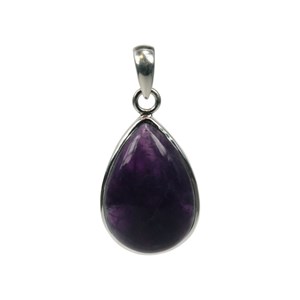 Pendentif goutte améthyste & argent