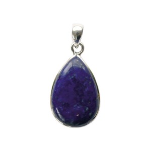 Pendentif goutte lapis lazuli & argent