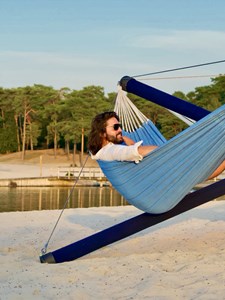 Hamac et support xl bleu