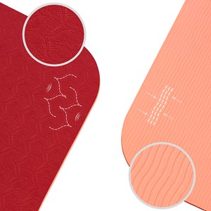 Tapis yoga bordeauxcorail tpe sangle sac