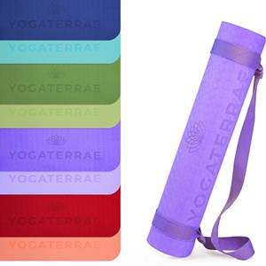 Tapis yoga tpe lavande parme + sac
