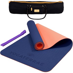 Tapis yoga marine corail tpe sangle sac