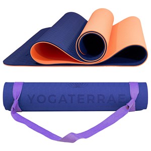 Tapis yoga marine corail tpe sangle sac