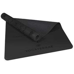 Tapis de yoga noir pu-caoutchouc + sac