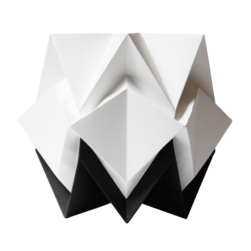 Tedzukuri atelier - Lampe de table origami bicolore taille m