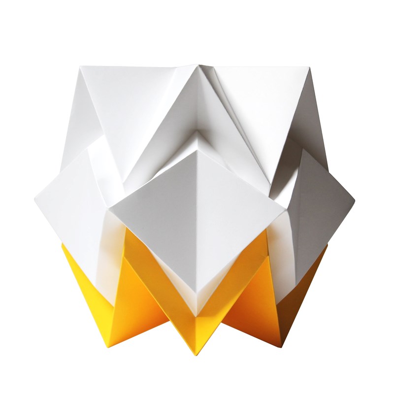 Tedzukuri atelier - Lampe de table origami bicolore taille m