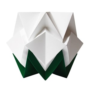 Lampe de table origami bicolore taille m