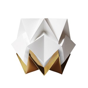 Lampe de table origami bicolore taille m