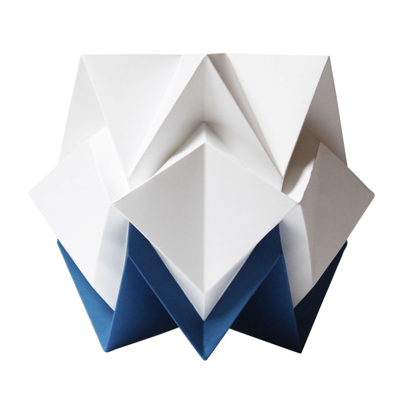 Tedzukuri atelier - Lampe de table origami bicolore taille m