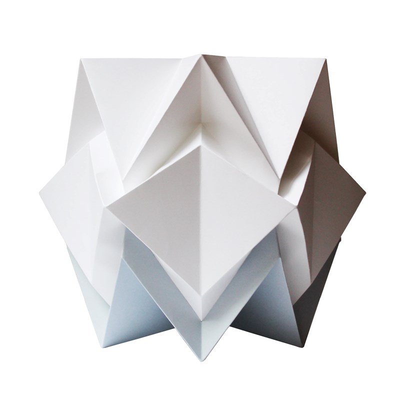 Tedzukuri atelier - Lampe de table origami bicolore taille m