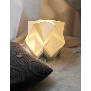 Lampe de table origami bicolore taille m